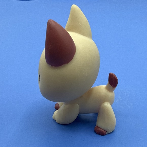 Littlest Pet Shop 744 Tan Brown German Shepherd Dog Blue Diamond Eyes - Picture 3 of 7